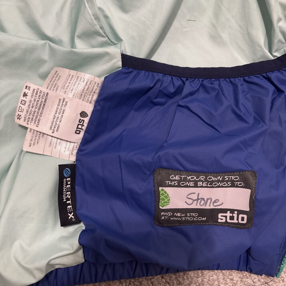 STIO Kids Down Hooded Jacket Blue Size 8 Youth - Picture 7 of 8